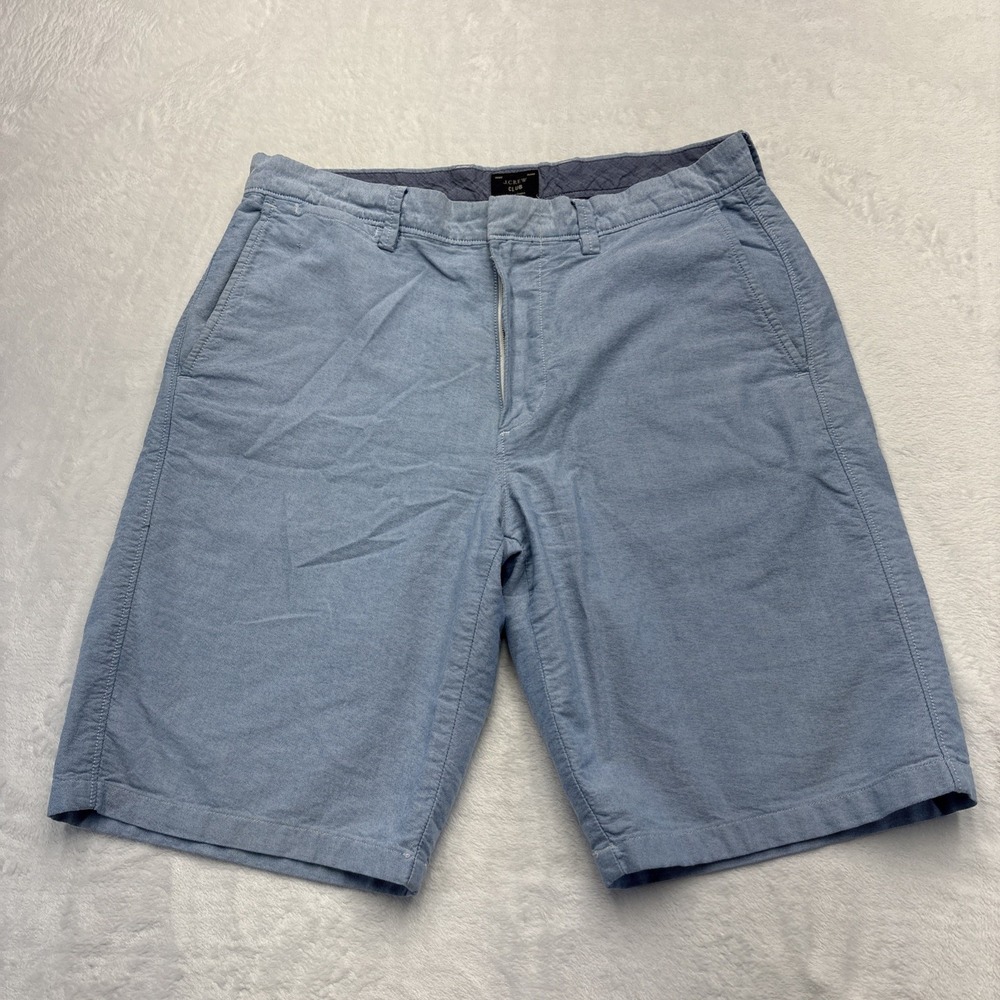 J.Crew Club Chino Shorts Mens 31 Blue Oxford Preppy Coastal Summer